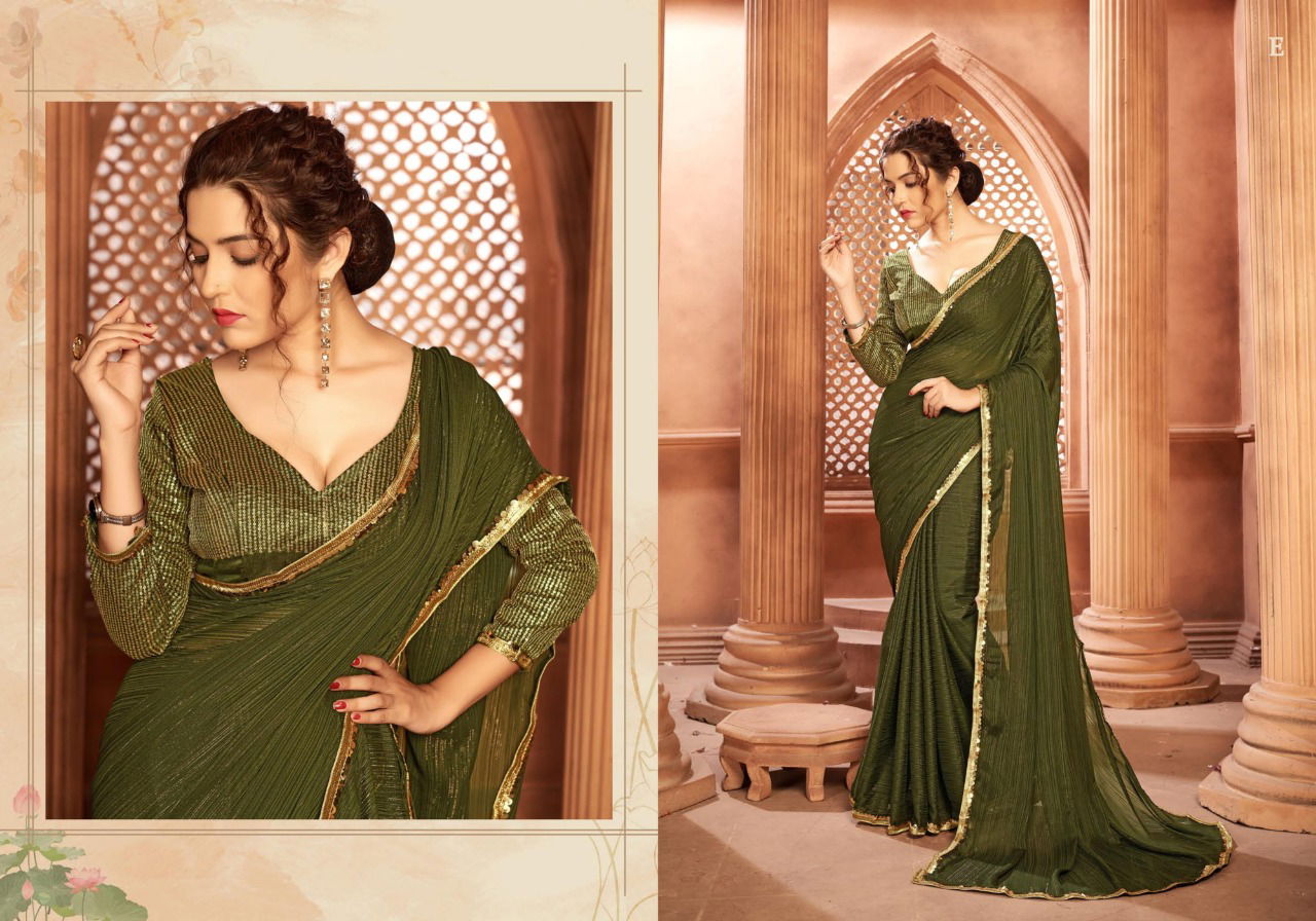 Ynf Pranali Sequence Fancy New Stylish Party Wear Designer Georgette Saree Collection 